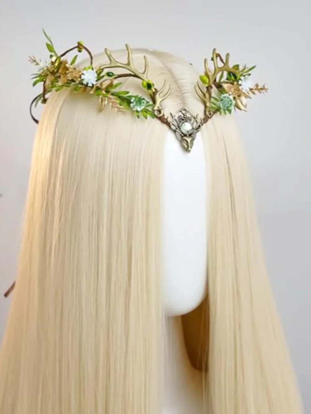 Fairy Antler Flower Crown Headpiece Woodland Renaissance Renfaire Cosplay